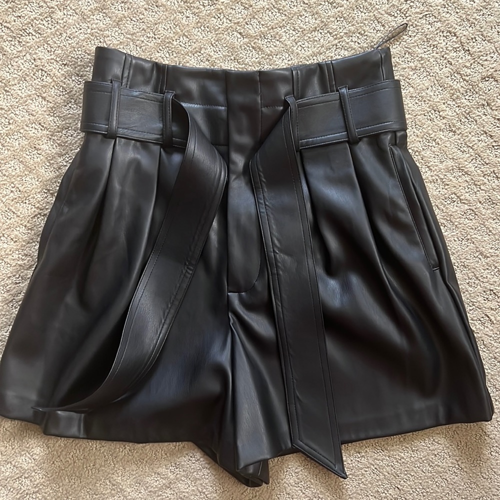 Zara faux leather shorts